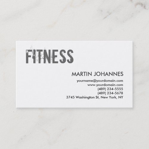 Trainer Gray Black White Dynamic Business Card