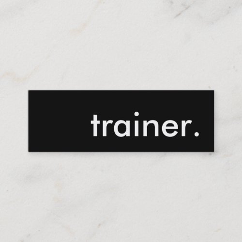 trainer mini business card