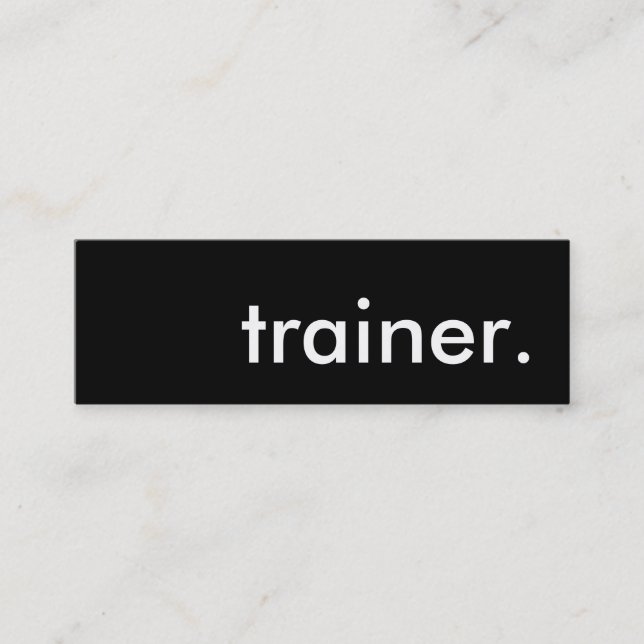 trainer. mini business card (Front)