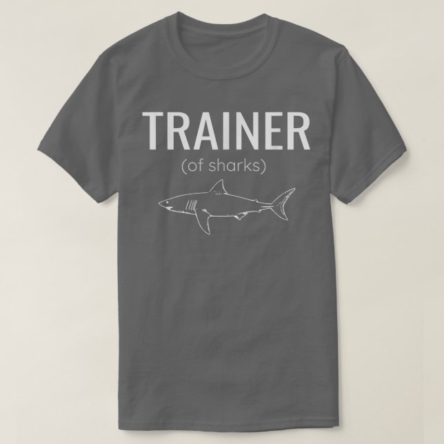 TrainerWith SharkShark Training  T-Shirt (Design Front)