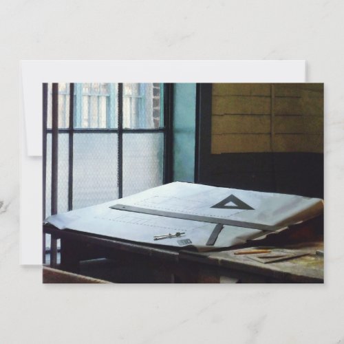 Traingle, Ruler and Compass Invitations