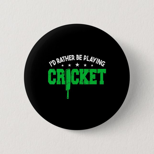 Training Cricket Player Cricket Men  Button (Front)
