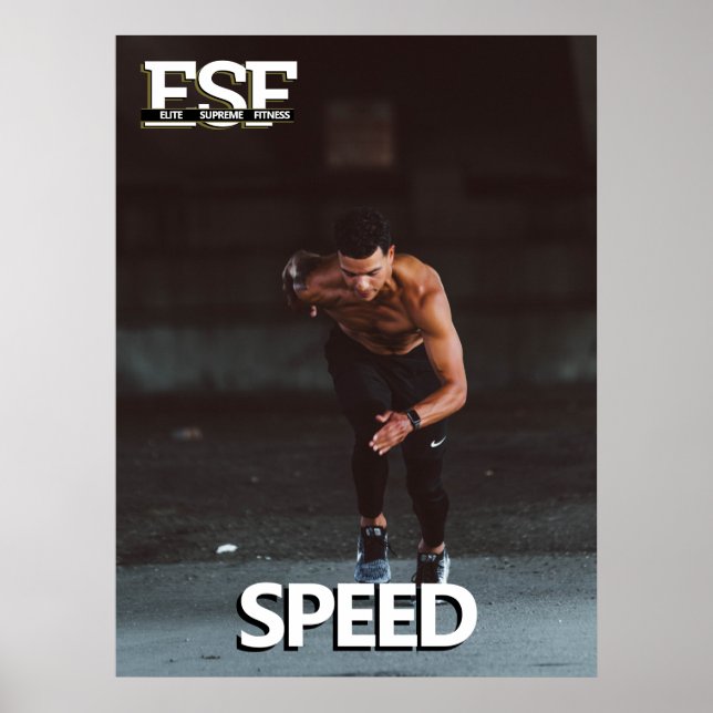 Training Fitness Business Logo Speed Poster (Front)