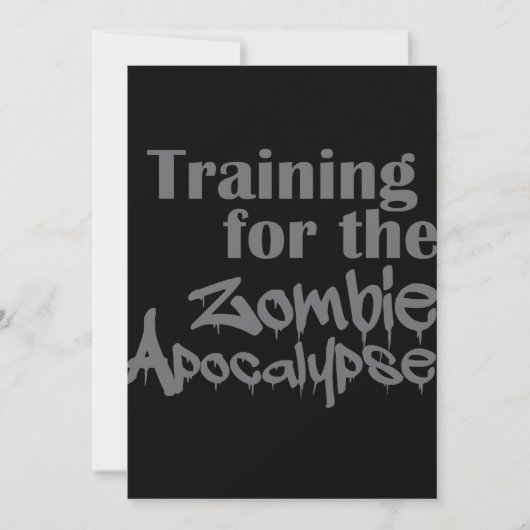 Training For The Zombie Apocalypse Funny (Front)