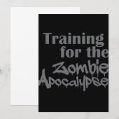 Training For The Zombie Apocalypse Funny (Front/Back)