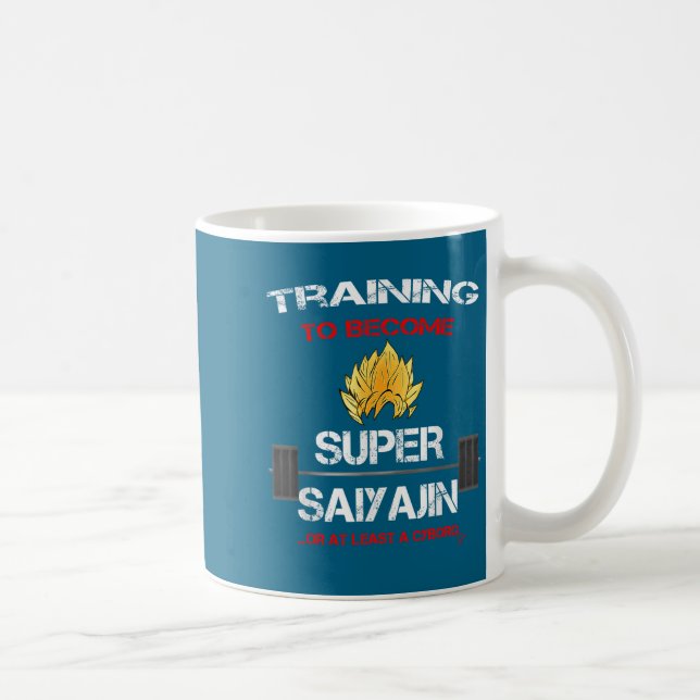 Training To Become A Super Saiyajin - Fun Fitness  Coffee Mug (Right)