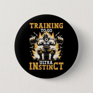 Training To Go Ultra Instinct Gym Weightlifting Bo Button