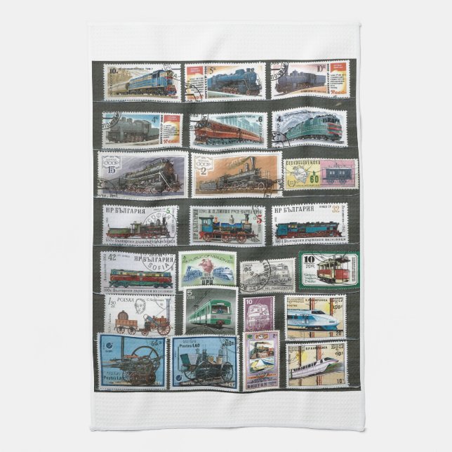 Trains 4 kitchen towel (Vertical)