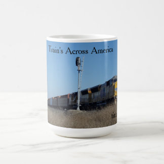 Train's Across America Hot Beverage mug. Color Morph Mug