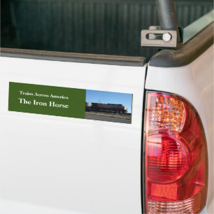 Trains across America the Iron Horse bumper St. Sticker