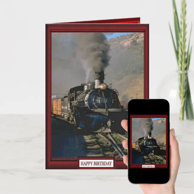Trains and tracks Freight train Card Zazzle