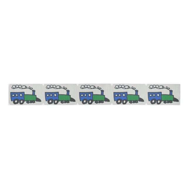 Trains Grosgrain Ribbon (Front)