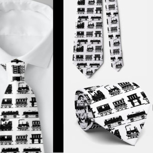 Trains Locomotive Steam Engine Neck Tie
