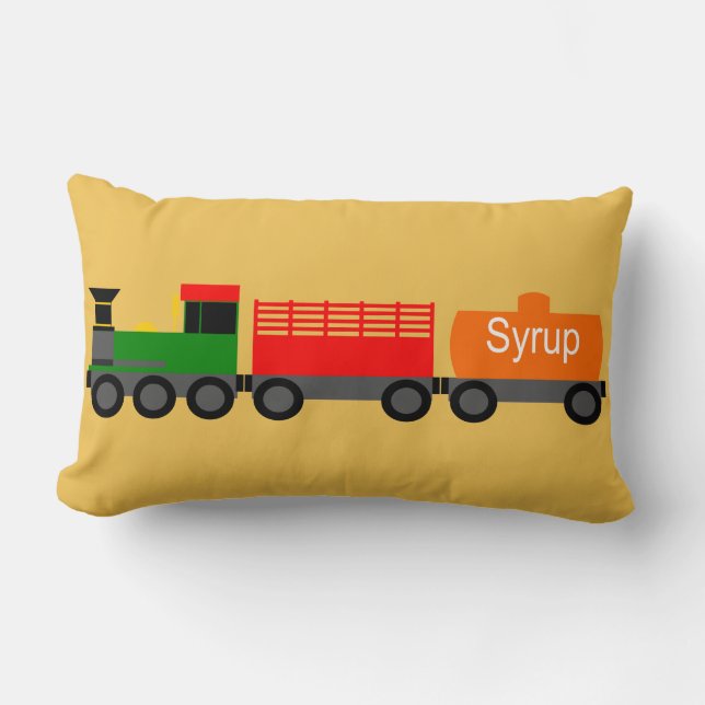 Trains Lumbar Pillow (Front)