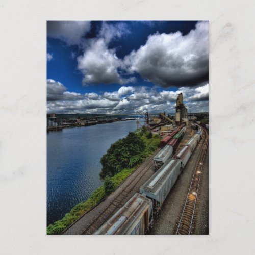 Trains on the Willamette Postcard