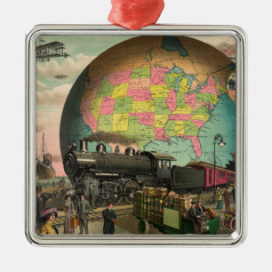 Trains, Planes & Everything Else Metal Ornament