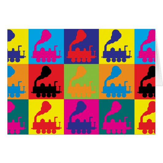 Trains Pop Art Cards (Front Horizontal)