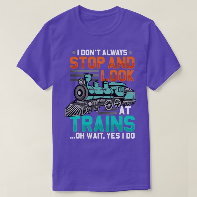 Trains Railroad Model Train T-Shirt (Design Front)