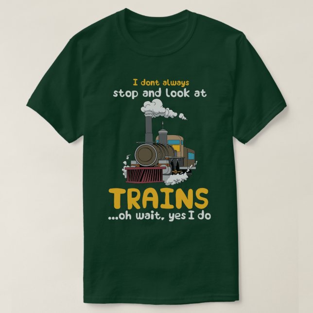 Trains Railroad Train Lover 2 T-Shirt (Design Front)