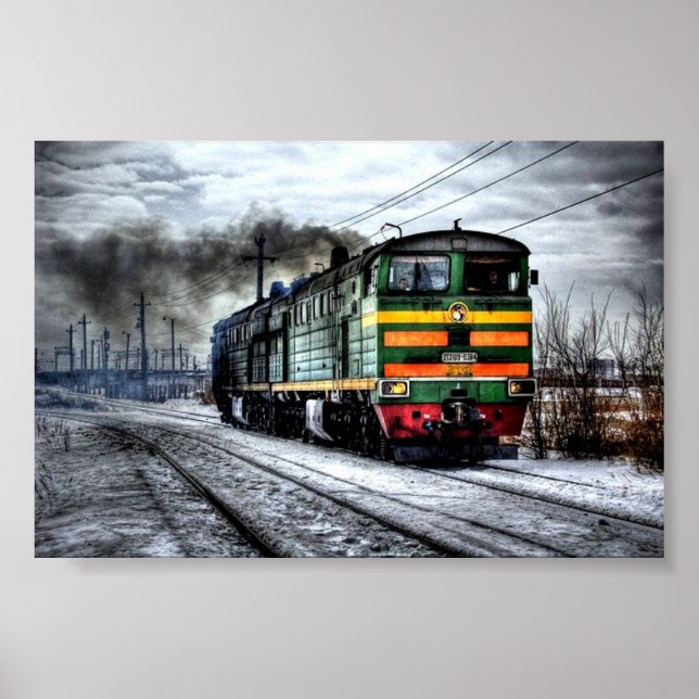 Trains Russsian Diesel Train Poster (Front)