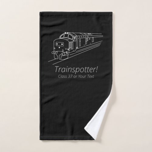 Trainspotter Class 37 Railfan UK Railway Diesel Hand Towel