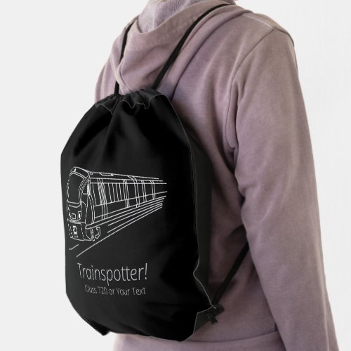 Trainspotter Class 720 UK Train Railway Railfan  Drawstring Bag