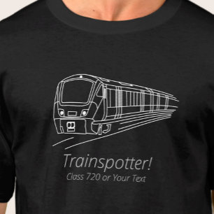 Trainspotter Class 720 UK Train Railway Railfan  T-Shirt