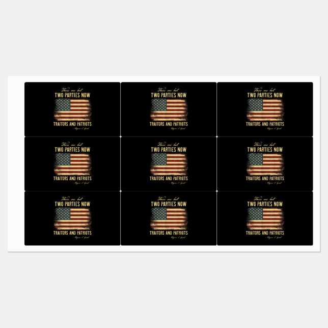 Traitors and Patriots  Labels (Sheet)