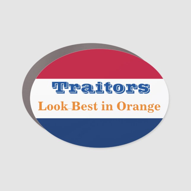Traitors Look Best in Orange Car Magnet (Front)