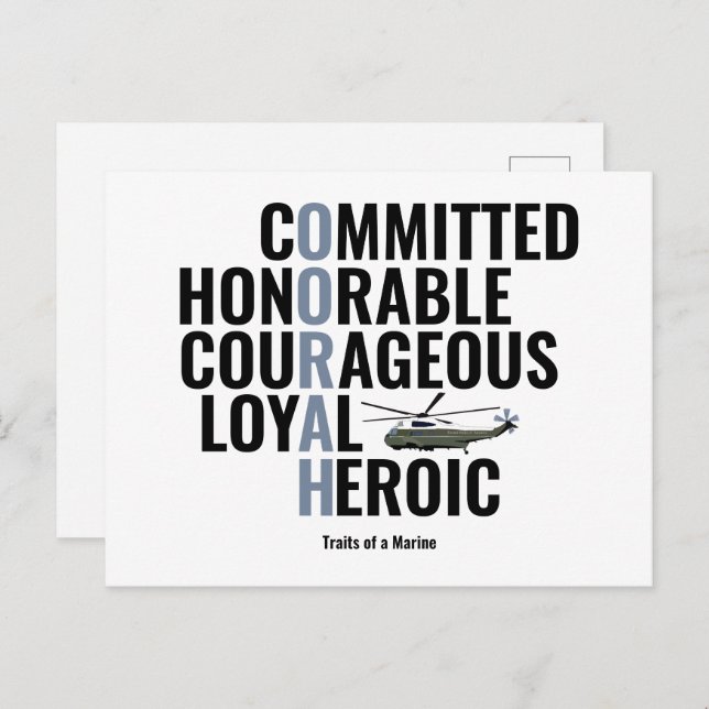 Traits of a Marine Postcard (Front/Back)