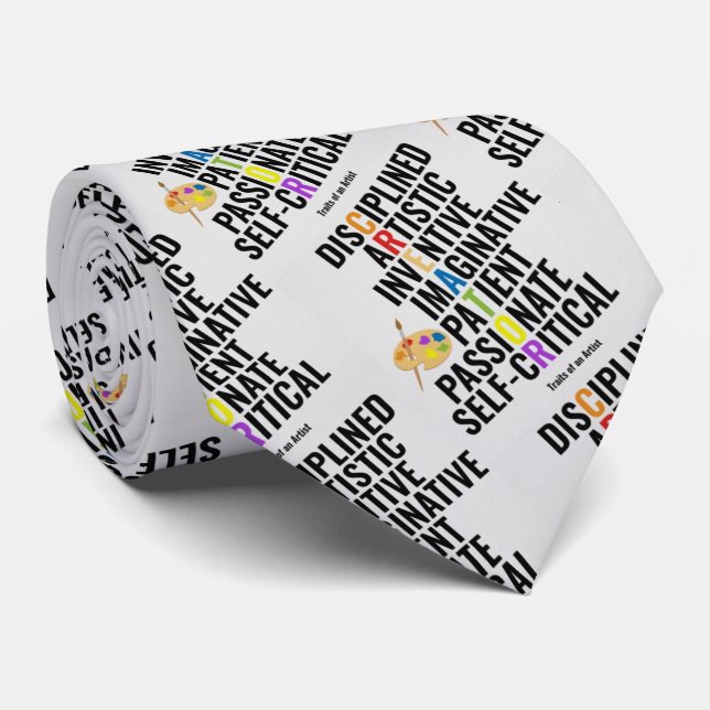 Traits of an Artist Neck Tie (Rolled)