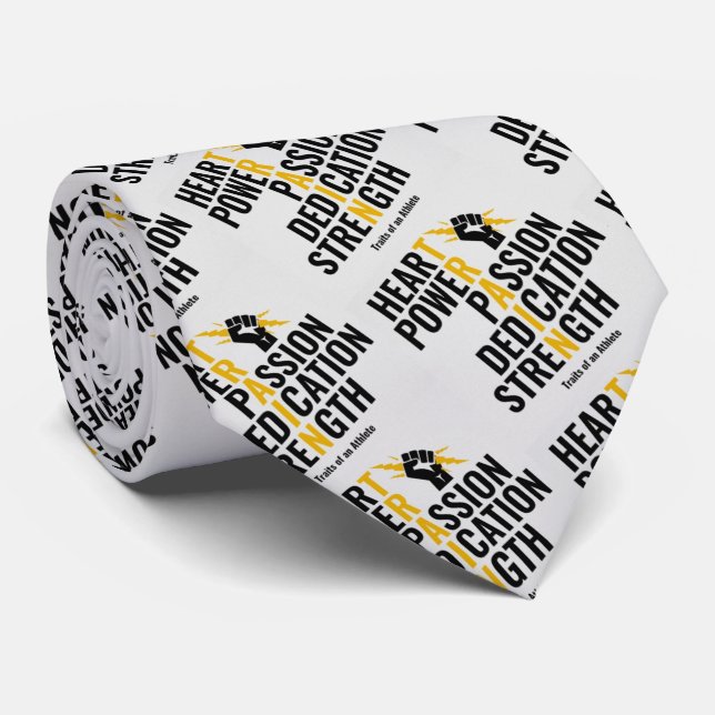 Traits of an Athlete Neck Tie (Rolled)