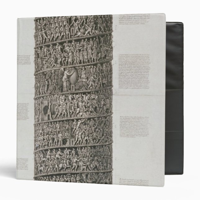 Trajan's Column (engraving) 3 Ring Binder (Front/Inside)