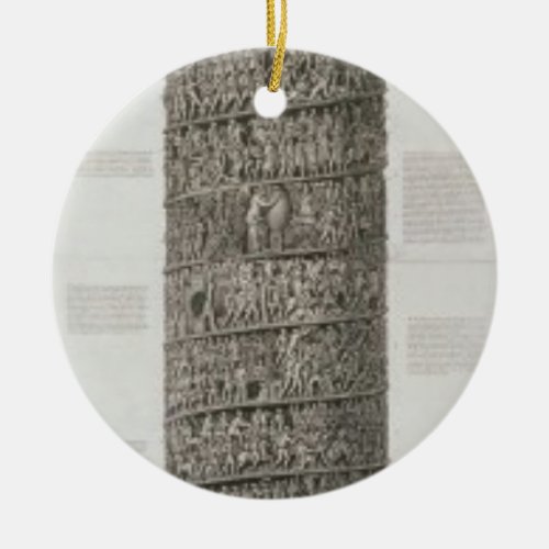 Trajans Column engraving Ceramic Ornament