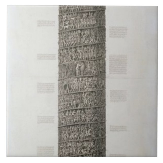 Trajan's Column (engraving) Ceramic Tile (Front)