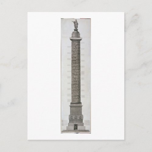 Trajans Column engraving Postcard