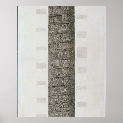 Trajans Column engraving Poster