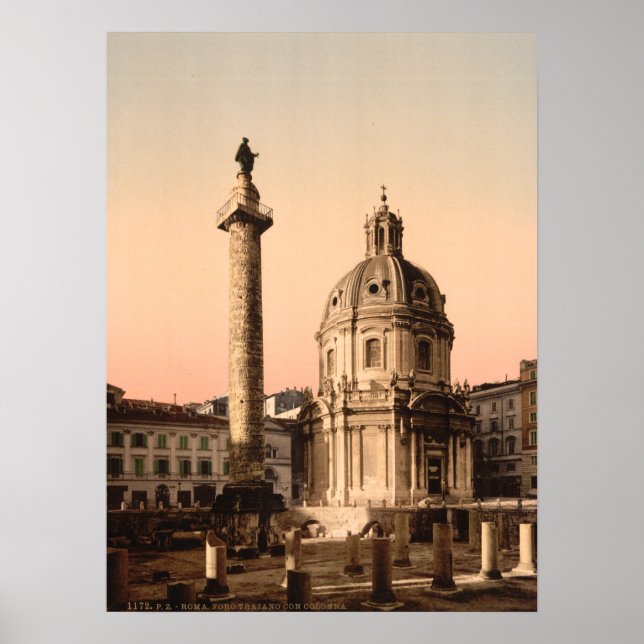 Trajan's Column, Rome, Lazio, Italy Poster (Front)