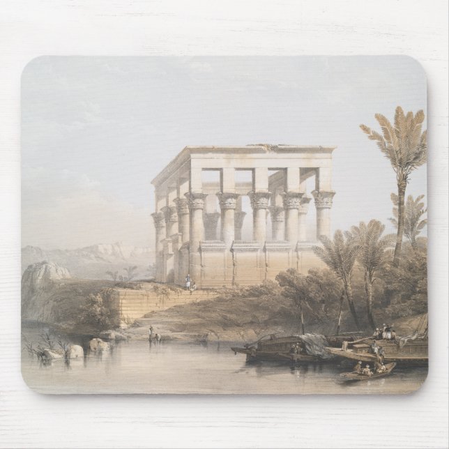 Trajan's Kiosk, hypaethral Temple at Philae Egypt Mouse Pad (Front)