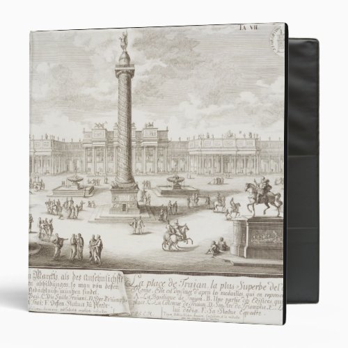 Trajans Square Rome from Entwurf einer historis 3 Ring Binder