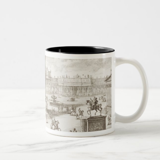 Trajan's Square Rome, from 'Entwurf einer historis Two-Tone Coffee Mug (Right)