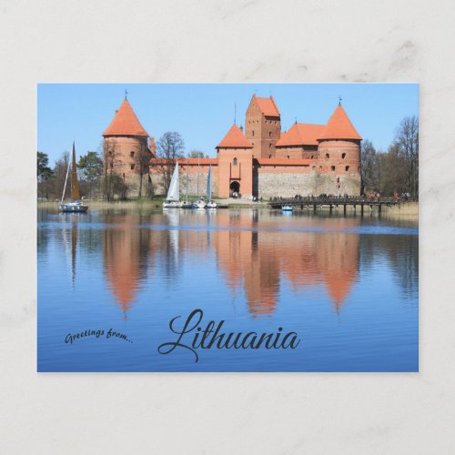 Trakai Island Castle Lithuania Postcard