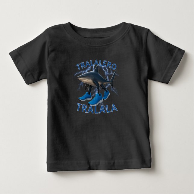 Tralalero Tralala Bootleg Brainrot Italian Meme Baby T-Shirt (Front)