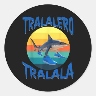 Tralalero Tralala Funny Italian Brainrot Meme Classic Round Sticker