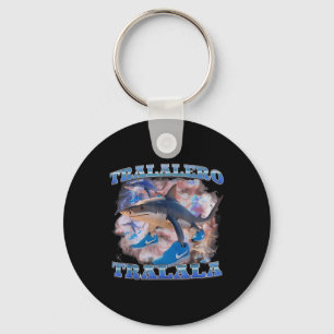 Tralalero Tralala Funny Meme Italian Brainrot Gen Keychain
