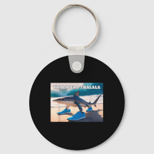 Tralalero Tralala Funny Shark Meme  Keychain
