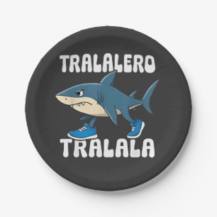 Tralalero Tralala Funny Shark Meme Paper Plates