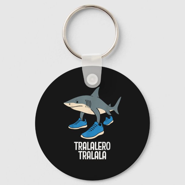 Tralalero Tralala Italian Brainrot Funny Meme  Keychain (Front)