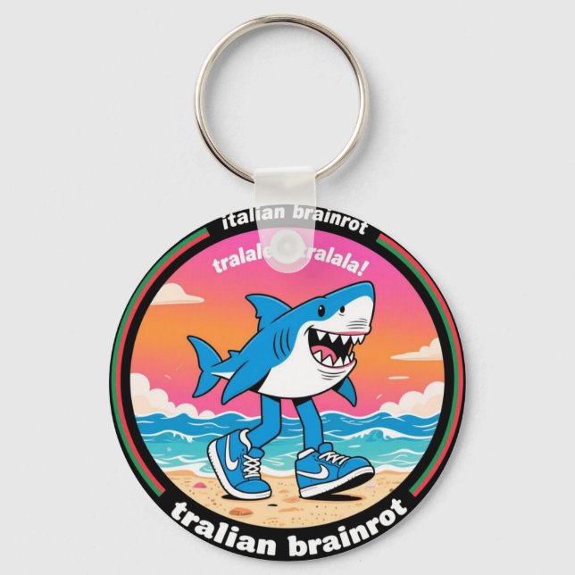 tralalero tralala "italian brainrot"  keychain (Front)