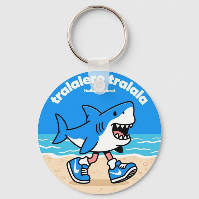 tralalero tralala "italian brainrot"  keychain (Front)